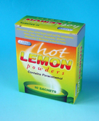Hot Lemon Powders carton 10 sachet pack
