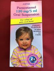 Aspar Paracetamol Childrens Suspension 120Mg/5Ml 100Ml  2 Months Plus