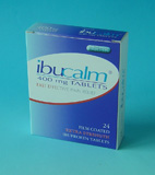 Ibucalm 400mg tablets carton 24 blister pack
