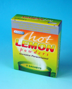 Hot Lemon Powders carton 5 sachet pack